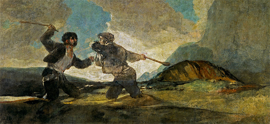 Lucha a garrotazos Francisco de Goya Francisco de Goya - Lucha a garrotazos