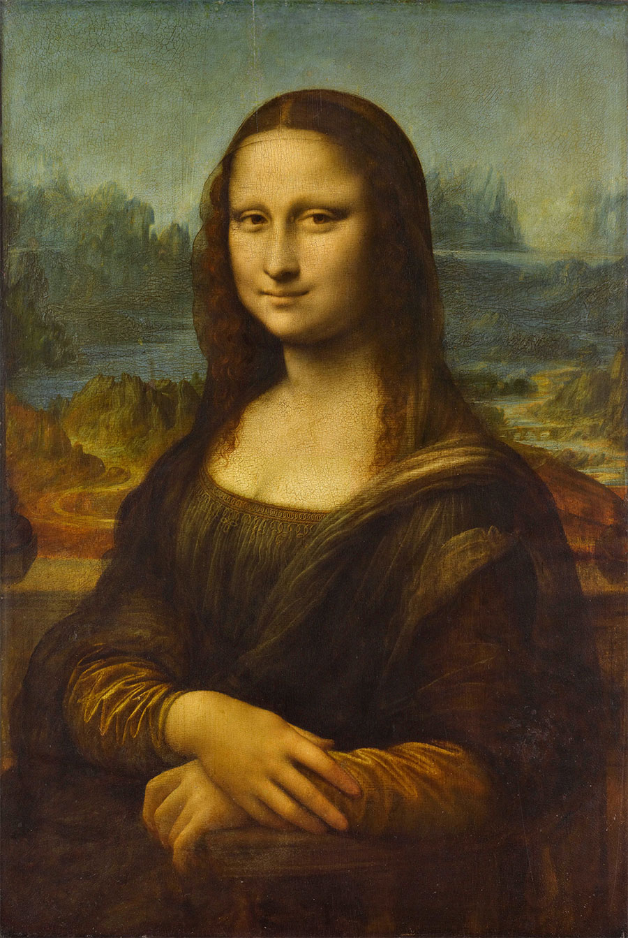 retrato de mona lisa del giocondo (la gioconda) leonardo da vinci Leonardo da Vinci - Retrato de Mona Lisa del Giocondo (La Gioconda)