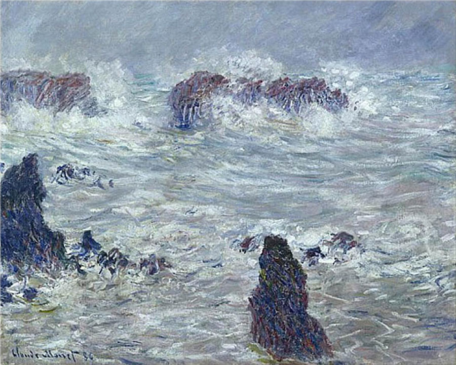 Tempestad en Bellelle Claude Monet Claude Monet - Tempestad en Bellelle