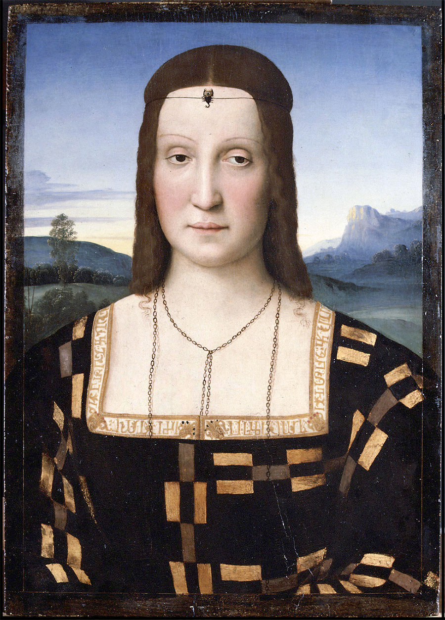 Retrato de Elisabetta Gonzaga Rafael Sanzio Rafael Sanzio - Retrato de Elisabetta Gonzaga