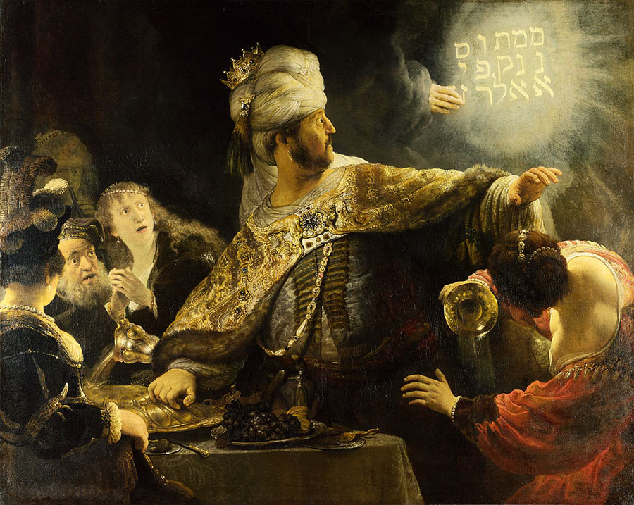el festín de baltasar rembrandt harmenszoon van rijn Rembrandt - El festín de Baltasar