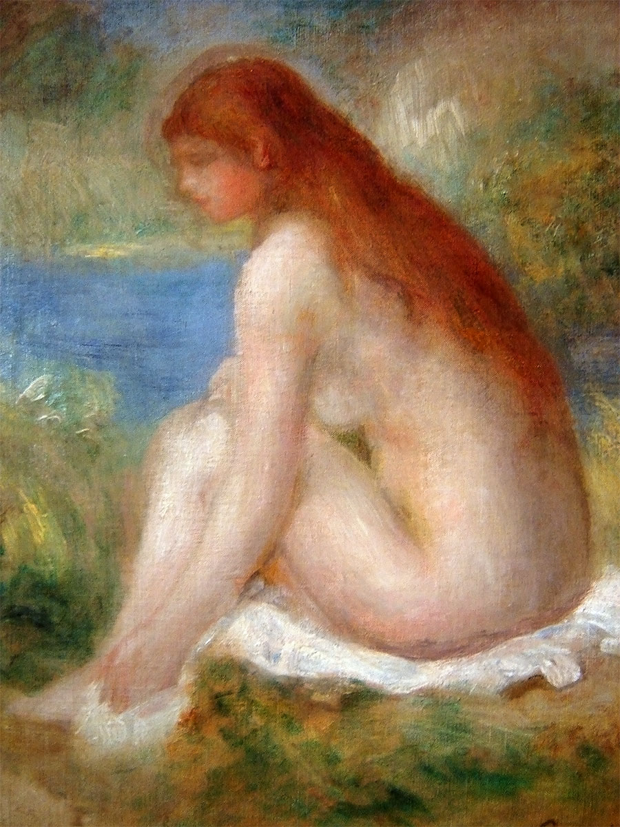 mujer desnuda sentada pierre-auguste renoir Pierre-Auguste Renoir - Mujer desnuda sentada