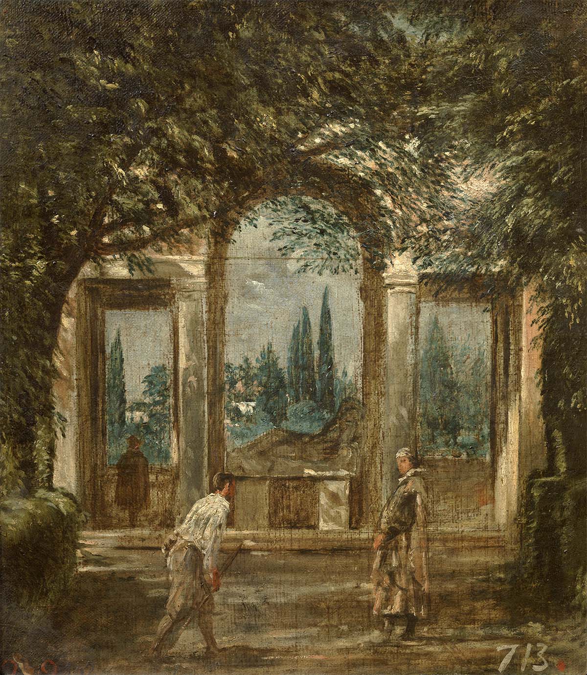 vista del jardín de la villa médicis Diego Velázquez - Vista del jardín de la Villa Médicis, en Roma (El Pabellón de Ariadna)